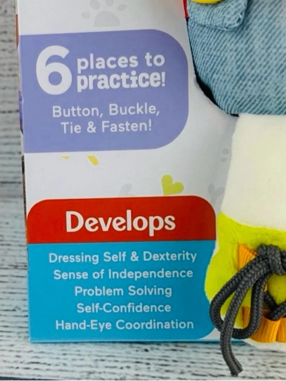 Fisher-Price Learn-To-Dress Plush Toy Pup Pug Dog With Buckles & Buttons New
